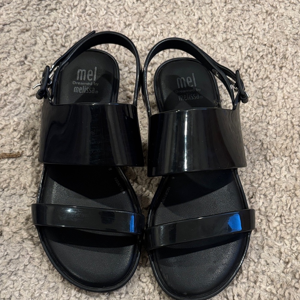 Melissa kids Glossy Black Sandals